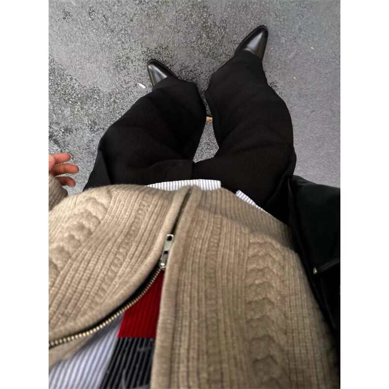 复古麻花拉链针织开衫男士毛衣外套男针织衫夹克MY004-P85,男装夹克,星座1001-1