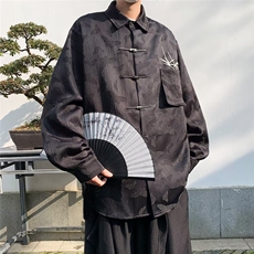 复古衬衫男宽松春秋休闲百搭外套潮男，男装衬衫，星座716-3