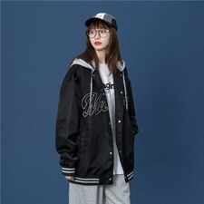2021情侣宽松连帽夹克秋季男士休闲外套上衣学生飞行服WT33 P85图片