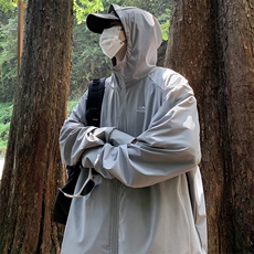 A576-P36日系薄款山系户外冰丝防晒衣潮牌宽松连帽防紫外线外套，男装防晒衣，星座512-6