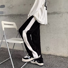 直筒秋季原宿休闲裤长裤潮男时尚潮牌条纹文艺运动裤KK036-P40，女装休闲裤，星座911-3