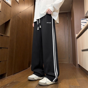 条纹设计感直筒休闲卫裤 CK63 M-3XL 特P30图片