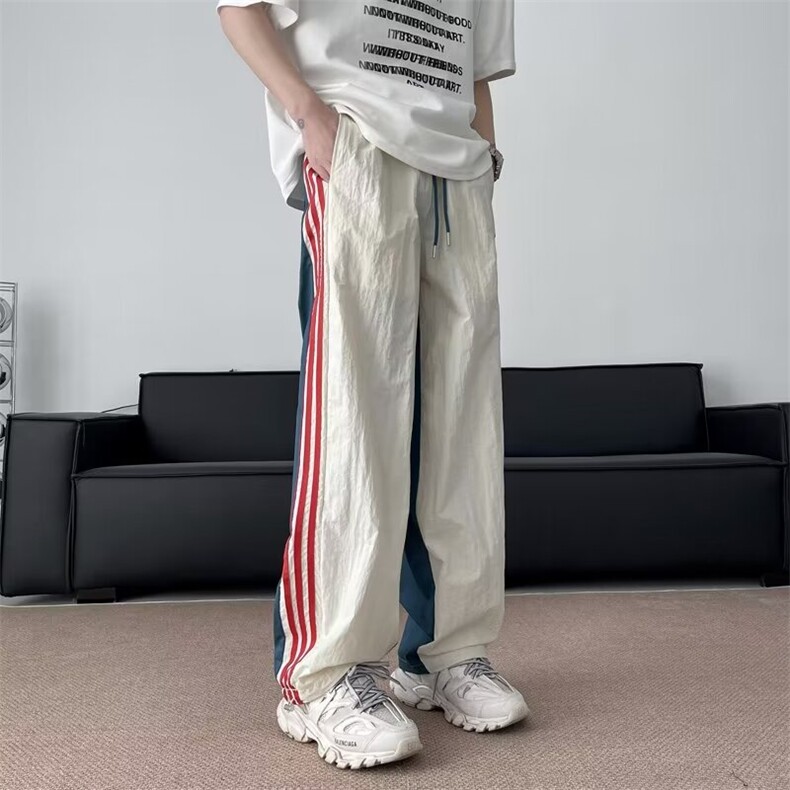 嘻哈工装裤男刺绣撞潮爵士舞长裤休闲复古直筒运动裤春季K136,男装休闲裤,星座1116A-1（原606A）