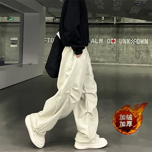 902-109-P48 秋冬加绒加厚休闲裤男卫裤 搭配卫衣夹克针织衫裤子图片