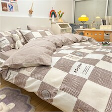 2024新款13372全棉印花四件套许愿兔，床品套件全棉，昊翔家纺
