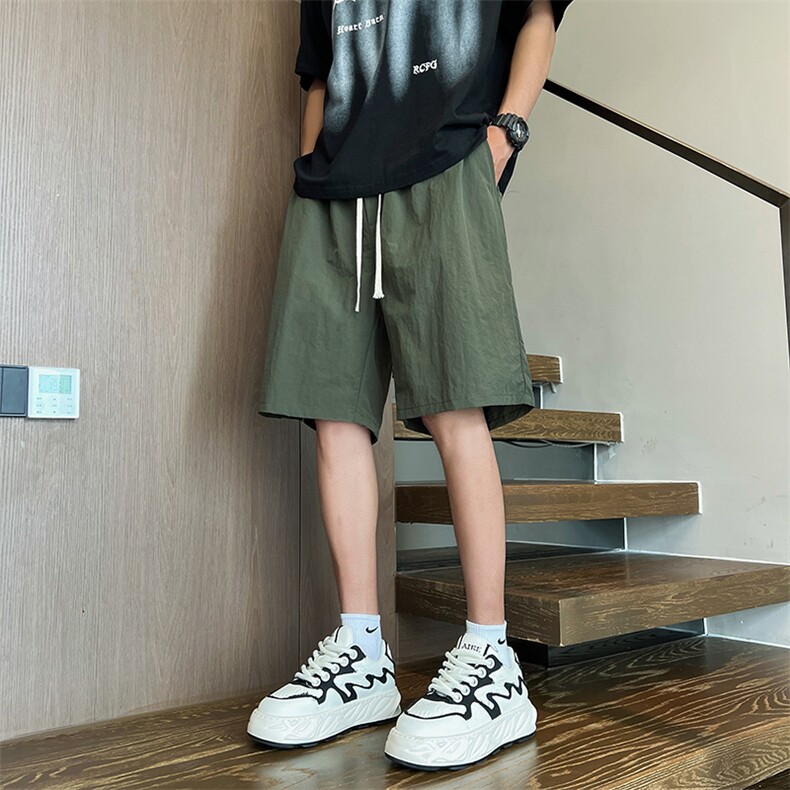 夏季高密尼龙运动沙滩短裤前后斜插大口袋休闲短裤男K1007P35,男装牛仔裤,电商C323