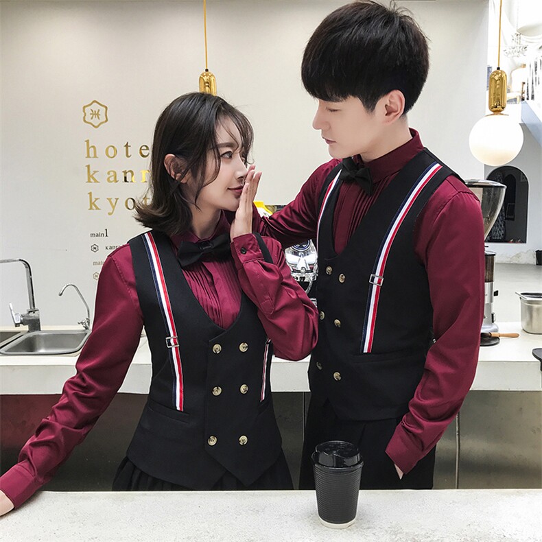 Q8786*2021背带情侣男女同款短马甲夜店酒吧KTV双排扣马甲,男装背心/马甲,星座717A