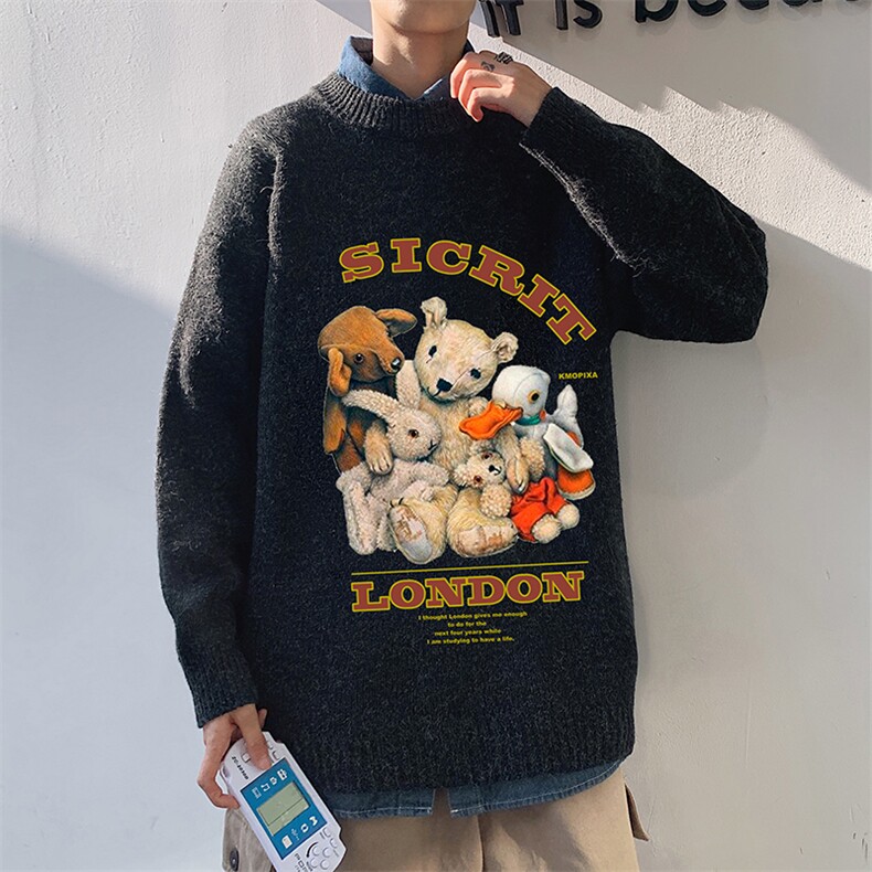 M19216-P45 加绒款-P65 加厚加绒毛衣男大码毛线衣男针织衫男线衫图片