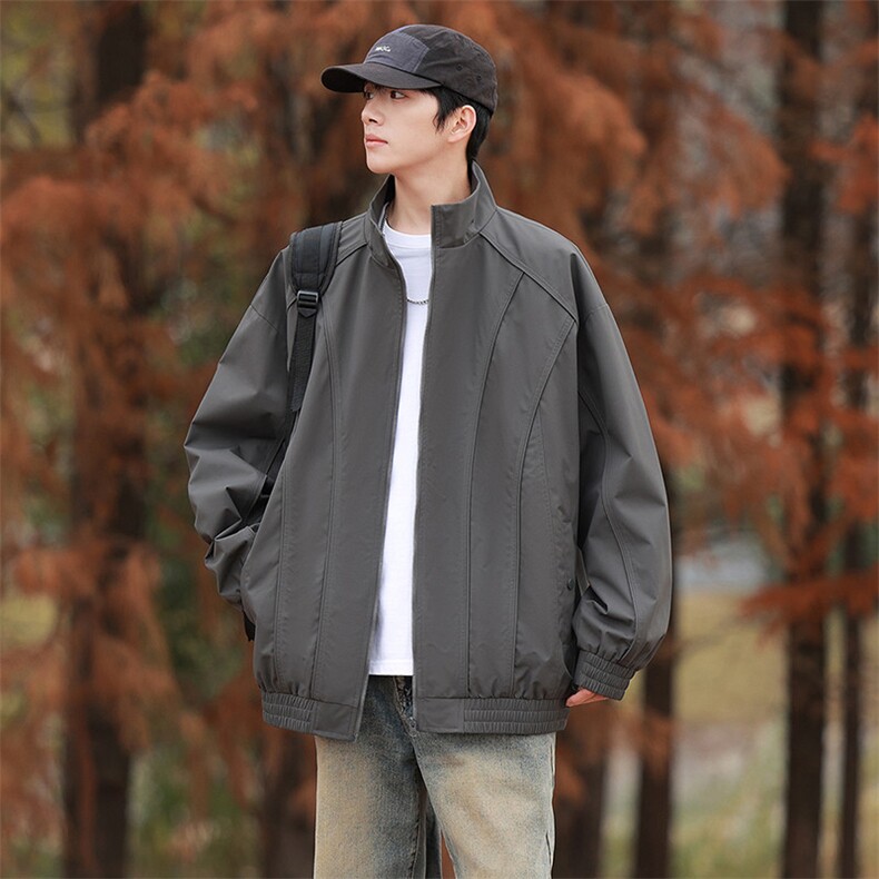 户外夹克男立领纯色上衣冲锋衣外套DSA157B-JK7866-P55,男装夹克,电商A157B
