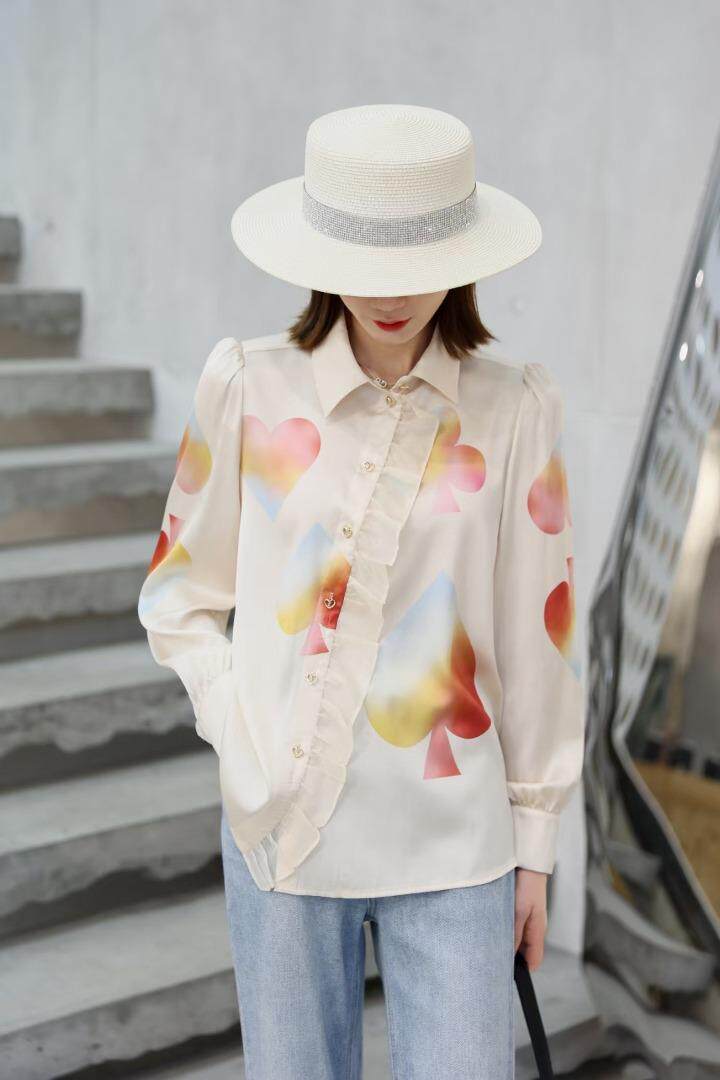 仿印花上衣，小清新，有现货，其它，研尚