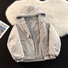 冬季保暖连帽棉服男宽松复古cleanfit座山雕外套潮M019-P108，男装棉衣，星座308B-2