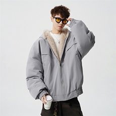 冬季派克服毛领棉衣男宽松百搭机能工装加厚棉服外套sy2615-P128，男装棉衣，星座610B-1