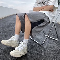 2025港风冰丝短裤男大码男士中码男潮流五分裤男DK8796P25控38，男装牛仔裤，星座227-7