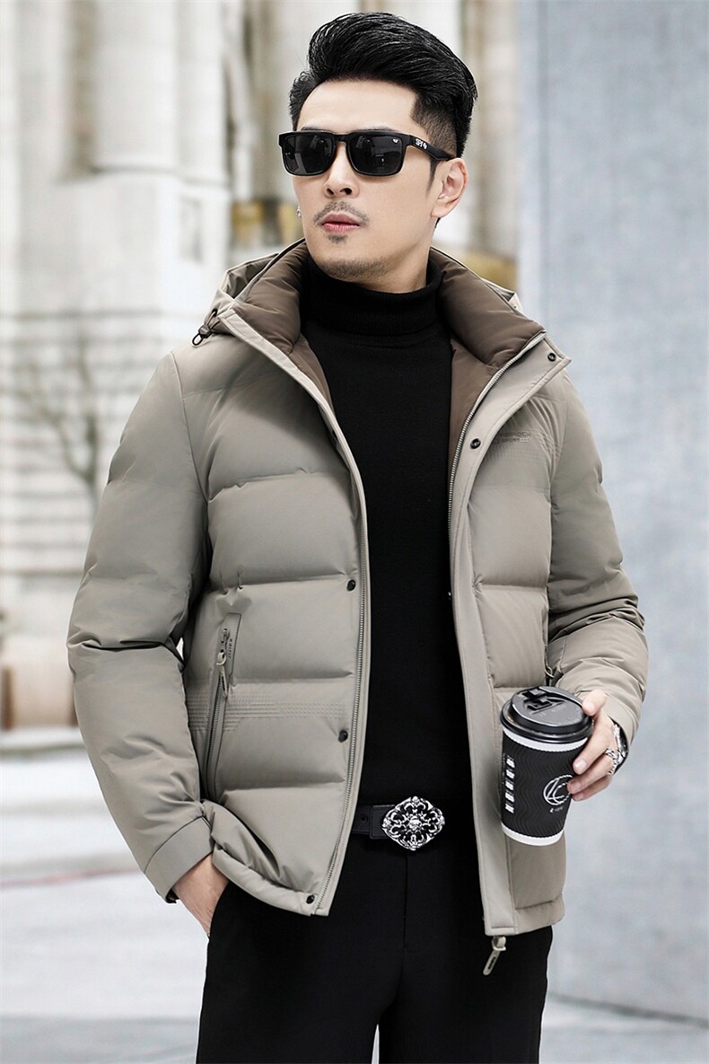 B22365钱塘2020-3商务休闲冬季厚款连帽新款中年男士羽绒服P258,男装羽绒服,钱塘207-3