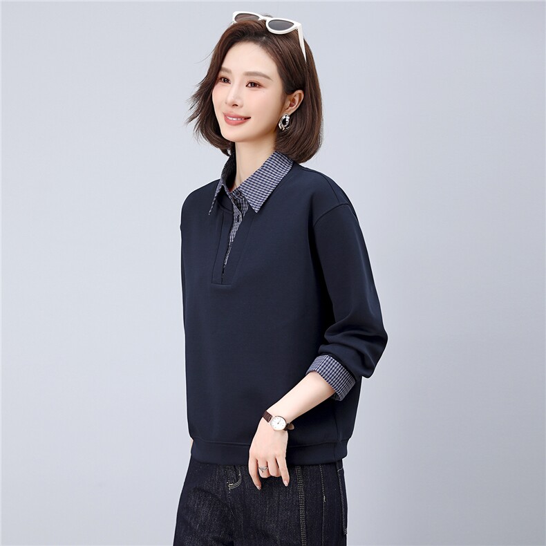 现货假两件卫衣,女装卫衣/绒衫,希欧阁
