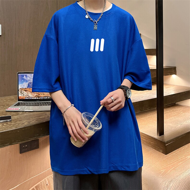 华夫格t恤男短袖男大码五分袖大皂风HT73436-P22,男装T恤,电商A040