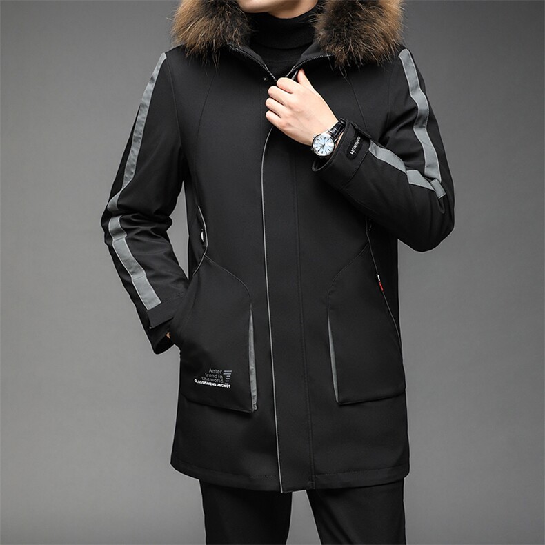 SQY2877秋冬2023年男士新款夹克兔毛内胆大衣保暖派克服P475图片