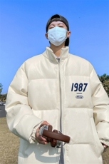 均可提供短视频高品质港风1987百搭PU皮加厚棉衣PM23-p110控148，男装棉衣，星座508（原C305）