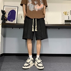 休闲短裤男夏季设计感小众美式复古裤子潮牌潮流宽松运动五分中裤，男装休闲裤，星座601-2