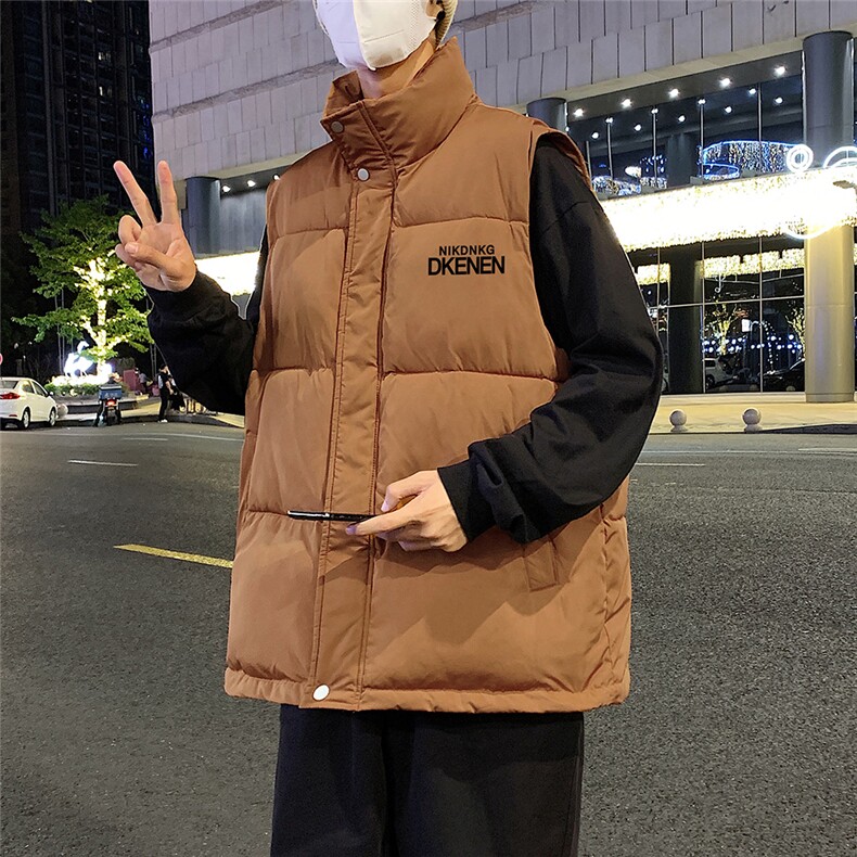 夜景50新标时尚字母印花宽松保暖羽绒马甲A247-MJ617P115控158,男装背心/马甲,电商A247