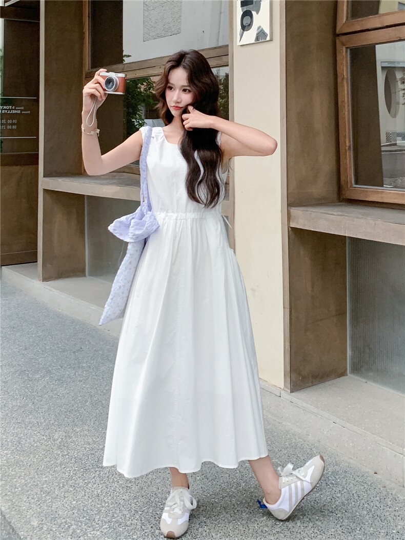 现货·2026夏装新款全棉时尚透气精致收腰女气质连衣裙,女装连衣裙,木子恋