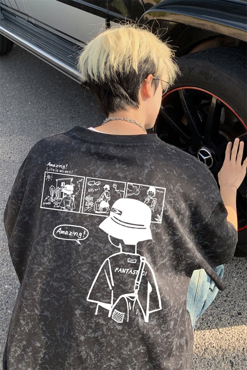 ！2026夏季新款男士潮牌短袖T恤圆领半袖衫T2555特P28,男装T恤,电商B220