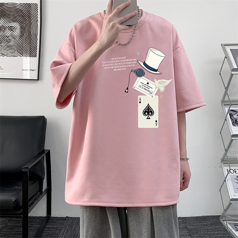 麂皮绒短袖t恤男大码半袖男酒店风JD82373-P25,男装T恤,电商A040