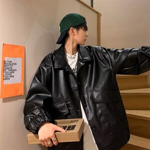 男秋季外套潮牌街头机车皮衣夹克外套Y701P65图片