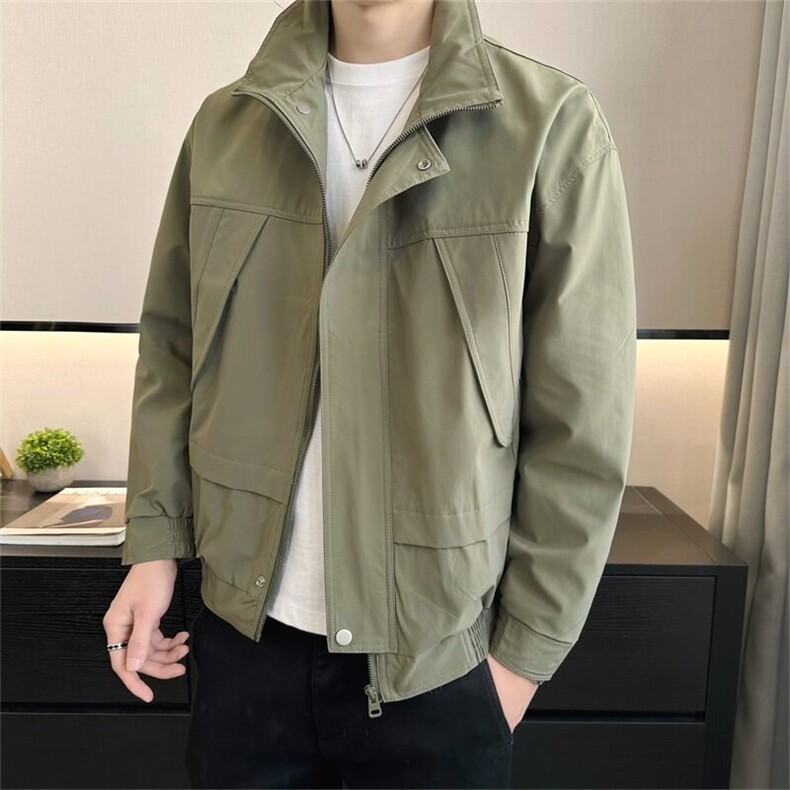 2025春季店主风新款立领工装休闲夹克时尚上衣外套JK151-P110,男装夹克,电商A413