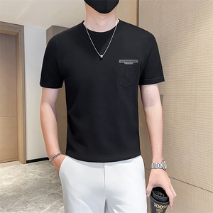 店主风秋冬男士针织衫新款圆领套头短袖毛衣301A-1/M13/P55控75图片