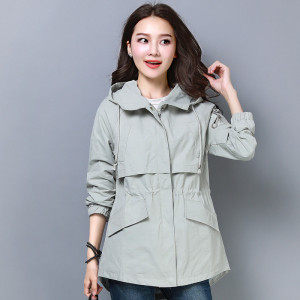 潮流拼接中长款风衣时尚气质休闲外套简约百搭显瘦女装，女装风衣，木子恋