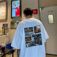 特P19控38230g重磅纯棉港风短袖t恤男DT3138，男装T恤，电商B370