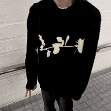 圆领毛衣针织衫男潮牌帅气秋冬季打底衫2025新款男士气质修身上衣，男装T恤，四季星座505