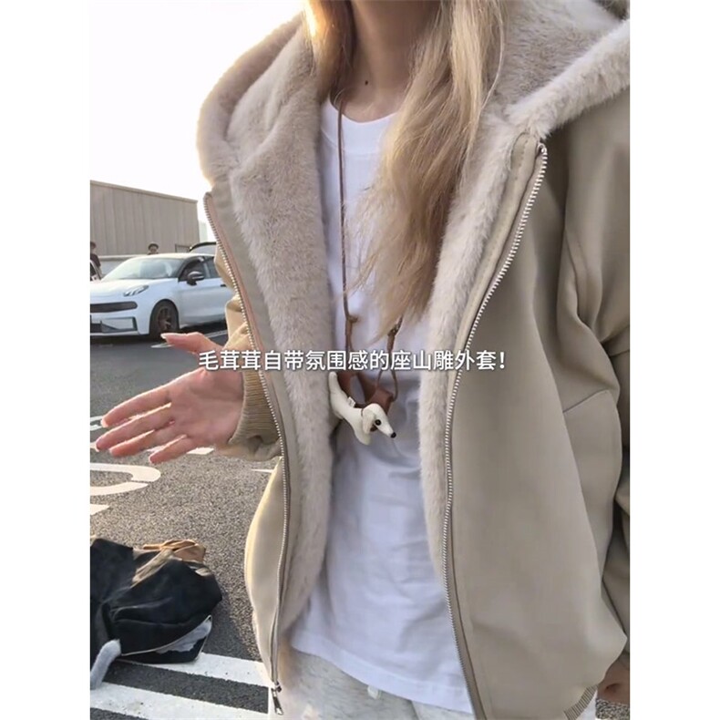 现货高品质美式高街冬季重磅座山雕大毛毛领pu皮棉衣男女加厚外套,男装皮衣,电商A486