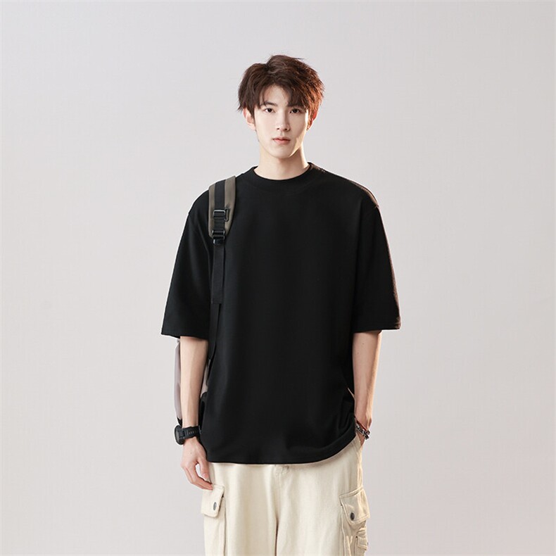 日系新色系德容短袖休闲T恤男圆领半袖纯色上衣25XT77199特批13，男装T恤，电商A042