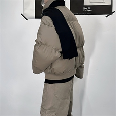 现货5W件冬季三防重磅硬挺boxy短款羽绒立领PU皮棉衣外套加厚棉服，男装棉衣，电商A486-1