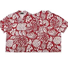 夏威夷风古巴领衬衫男Aloha夏季棉麻海边度假复古短袖沙滩花衬衣，男装T恤，星座1210-1