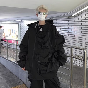美式冲锋衣外套男防水宽松多口袋户外露营登山夹克春秋 JK657图片