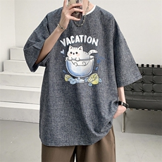 风复古亚麻短袖男棉麻t恤男半袖ZT71408-P35，男装T恤，电商A040