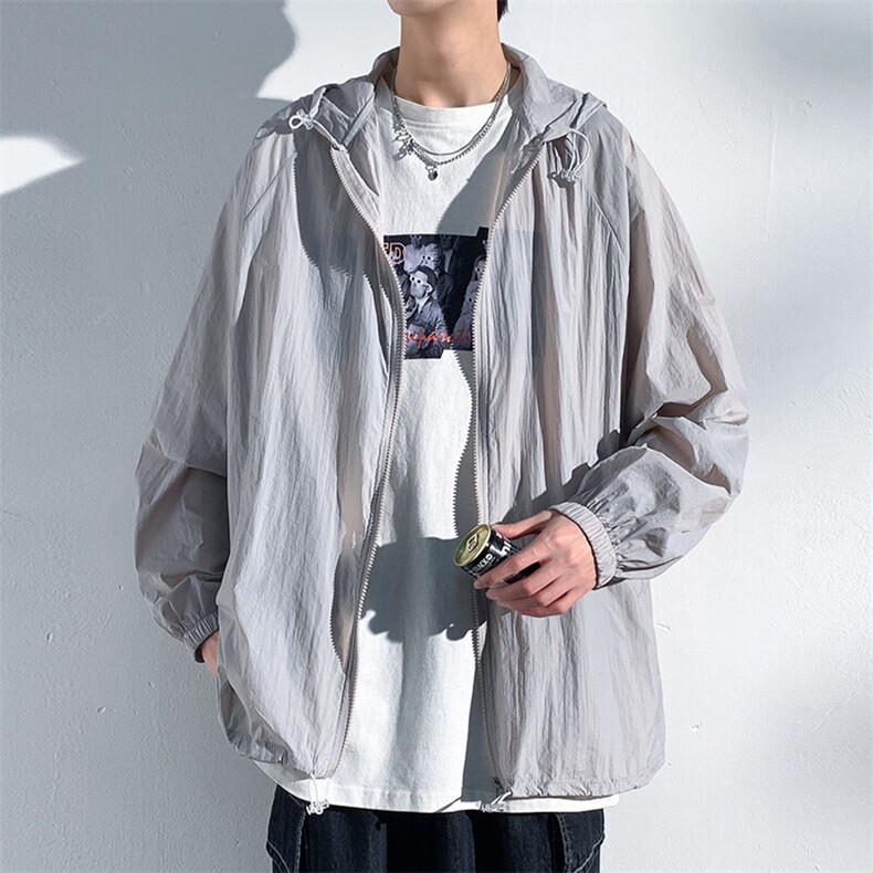 2025夏季新款港风光影墙大码6色简约皮肤衣M-5XHS21178-P40，男装夹克，电商A022