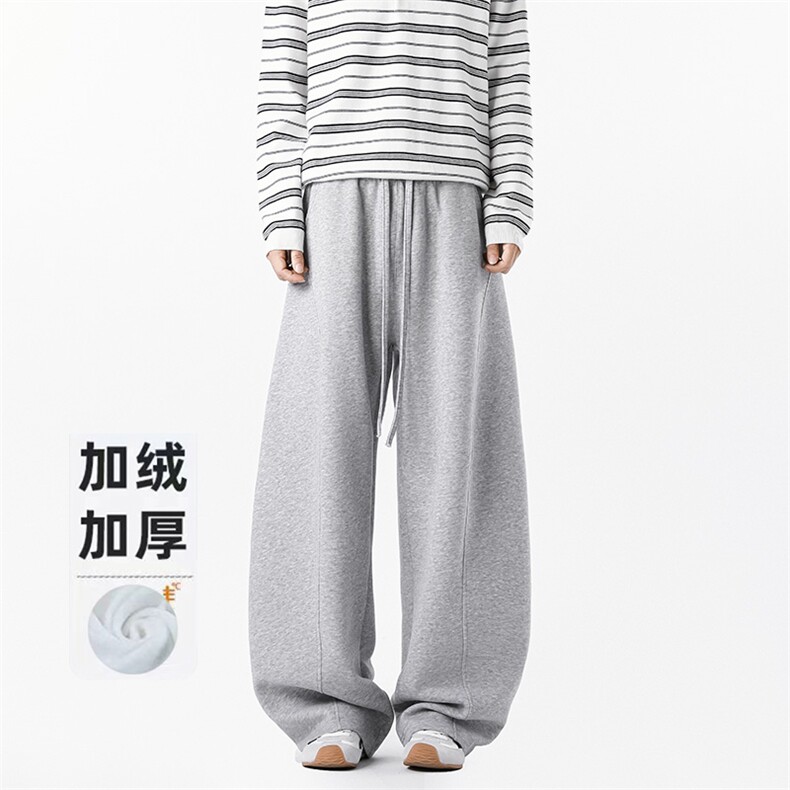 B258-K2939加绒45控98抖音品质弯刀卫裤65%棉35%聚酯纤维,男装休闲裤,电商B258