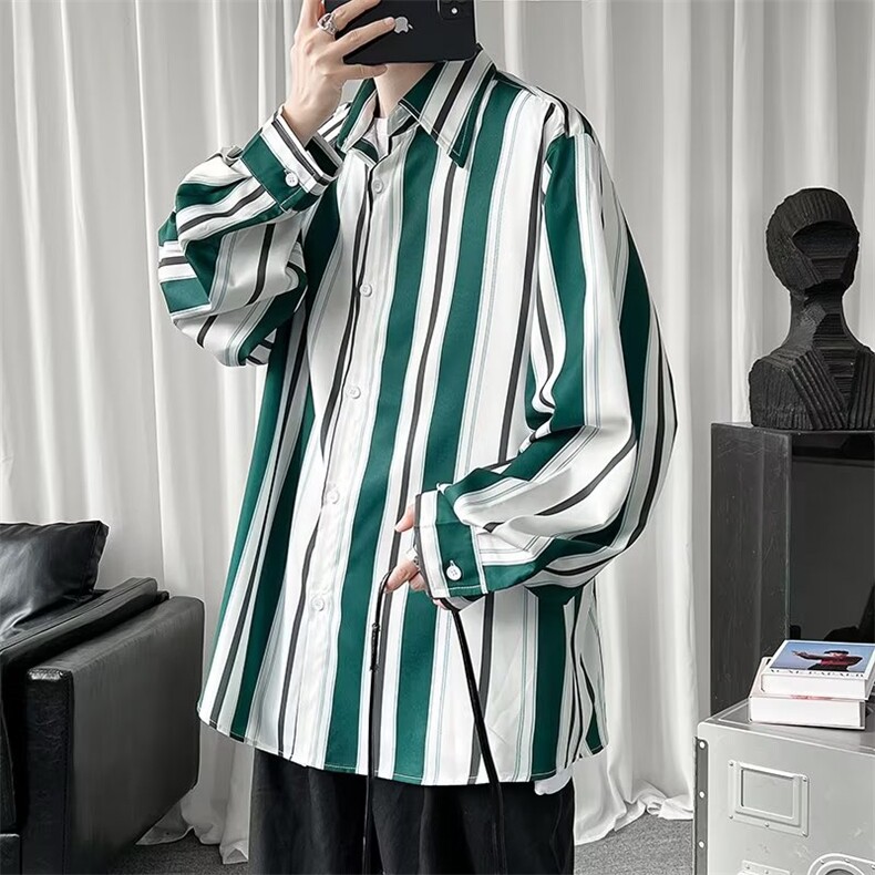 长袖衬衫男港风日系春季韩版潮流帅气衬衣GCS22P36图片