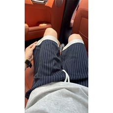 休闲条纹短裤男2025夏季新款潮流宽松五分裤子-A2161TP25无差价，男装牛仔裤，电商B241