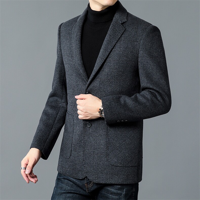 ZL11202秋冬2023年男士新款毛呢夹克羊毛大衣保暖呢子外套P210,男装毛呢大衣,电商B360