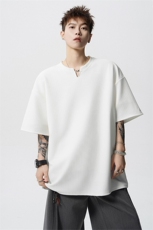 240g肌理感冰丝V领短袖T恤男M-5XL特P18控38，男装T恤，电商B219B