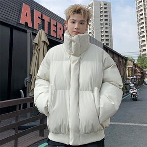 冬季clean短款立领PU皮棉服男女潮牌大码棉袄M2909特P90控158图片