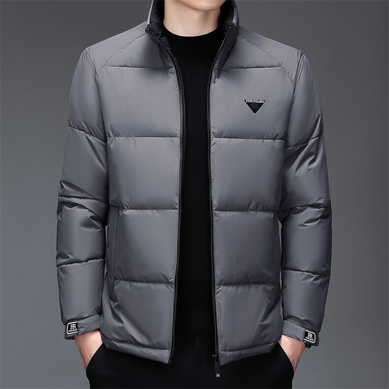 冬季男士立领加厚羽绒服中年宽松大码爸爸装保暖外套YD2283-P115,男装羽绒服,星座1105-3