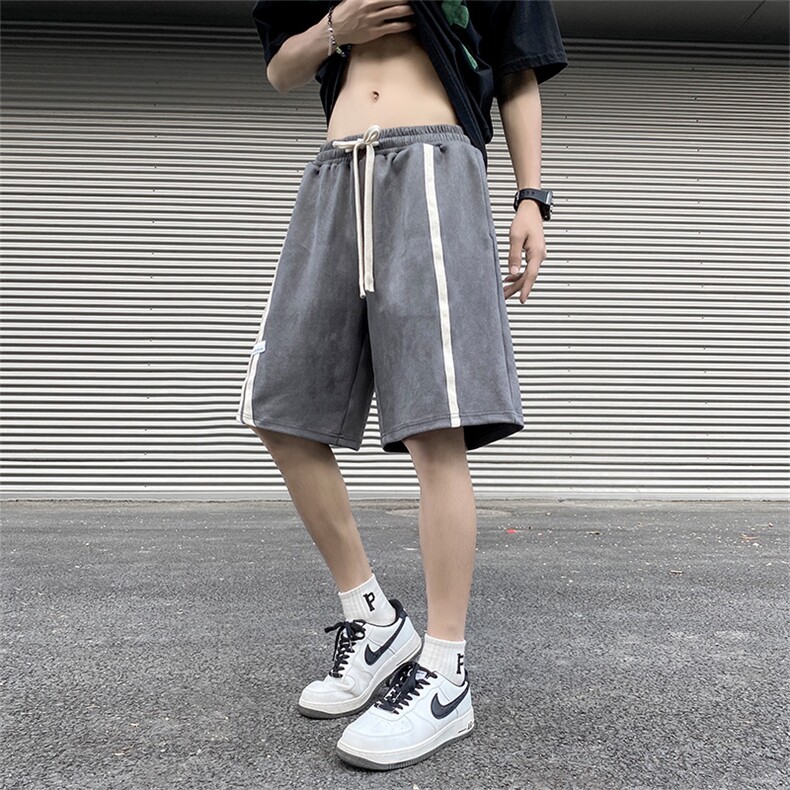 280g重磅麂皮绒短裤男夏季宽松五分裤A411P45,男装牛仔裤,电商A309