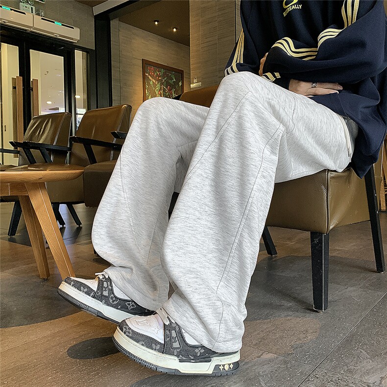 休闲裤男士韩版潮流高街帅气百搭2024冬季ins宽松长裤K5923-P46图片