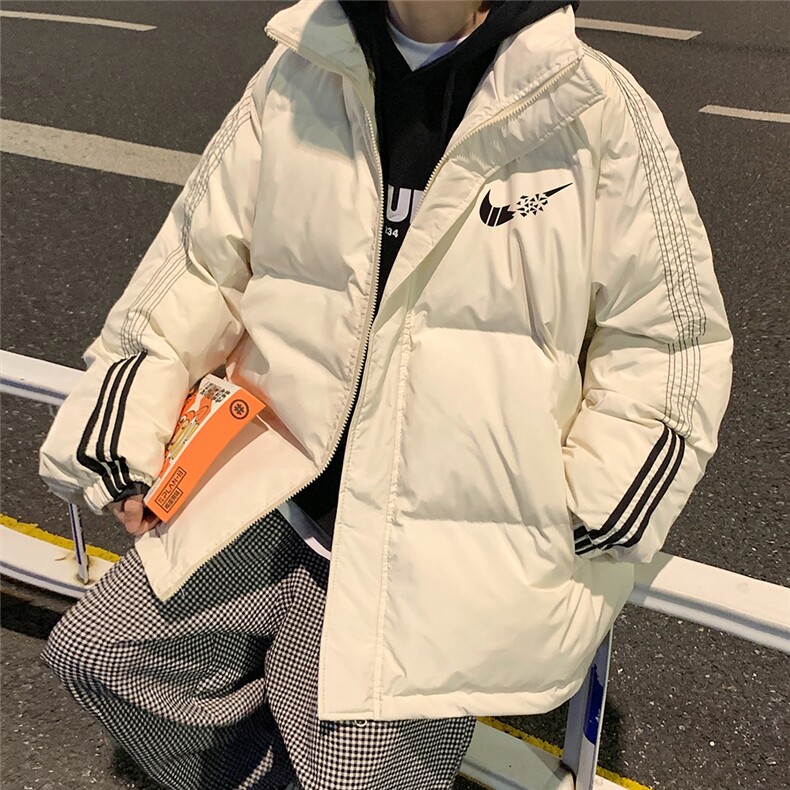 港风冬季新款织带立领羽绒服男潮宽松印花新YR6110P225控268,男装羽绒服,电商A268A